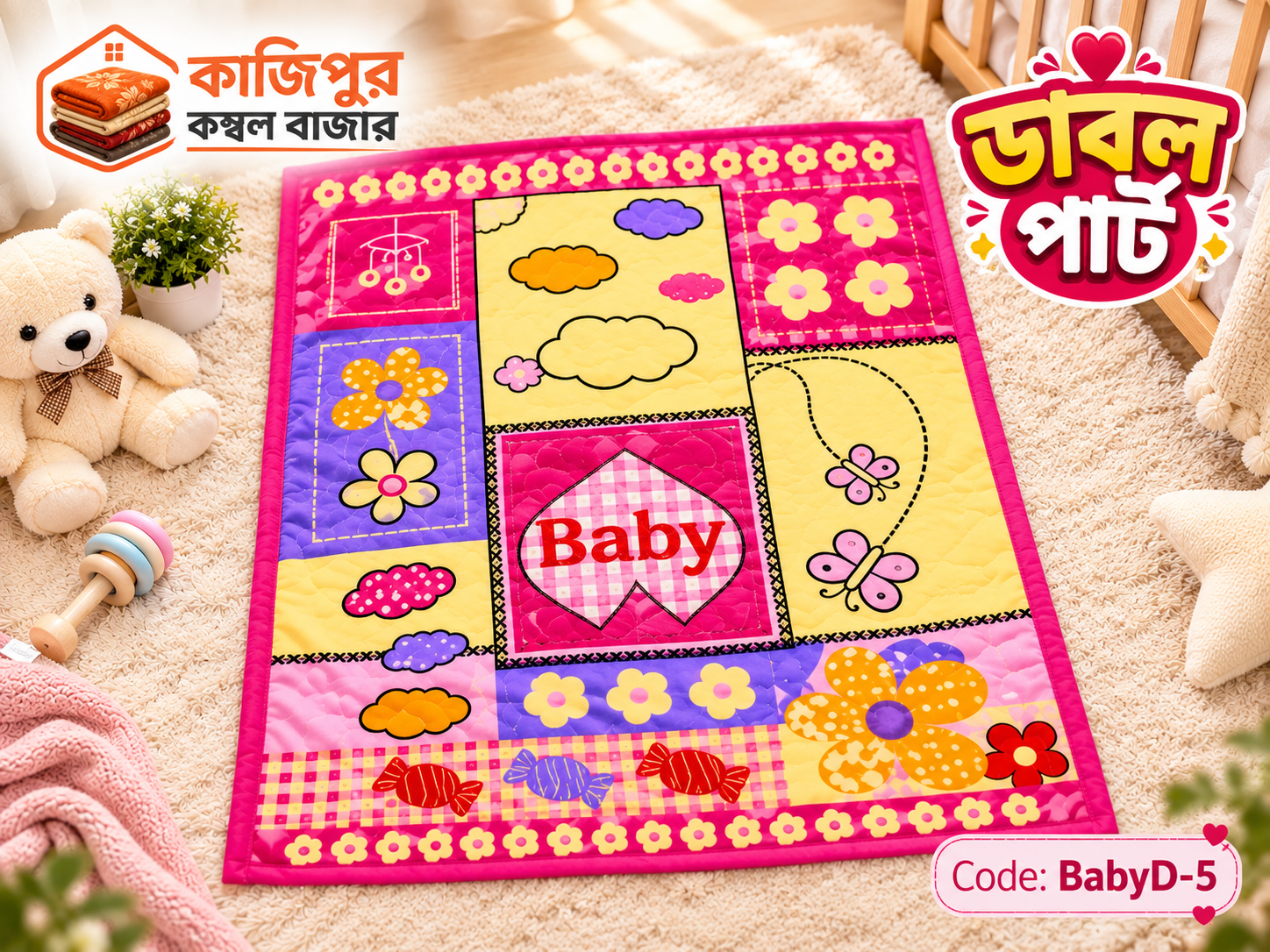 চায়না বেবি ডাবল পার্ট কম্বল | কোডঃ BabyD-5